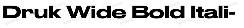 Druk Wide Bold Itali字体转换